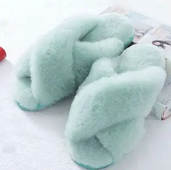 

YEELOCA 2020 Natural Sheepskin m002 Slippers Fashion Female Winter Slippers Women Warm Indoor PO087