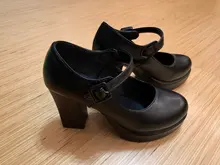 Zapatos de tacón alto cuadrados para mujer, plataforma con hebilla en la boca, zapatos de punta redonda, para primavera y verano