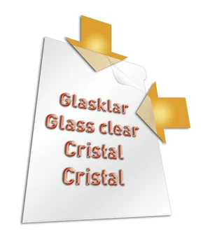 

Corner folder, glossy, thickness 0.12mm transparent