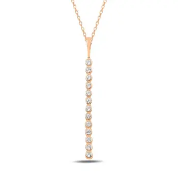 

Angemiel 925 Sterling Silver Zircon Necklace-Rose Gold Plated