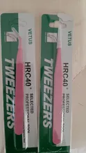 Pinzas de extensión de pestañas postizas 2 uds, pinzas profesionales Vetus, de acero inoxidable, pestañas de extensión, pinzas de maquillaje