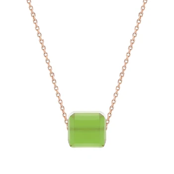 

Gold necklace with sultanites synthetic sunlight sample 585