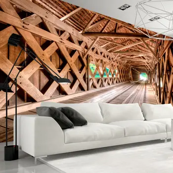 

Wooden wall mural-Bridge-400x280 cm