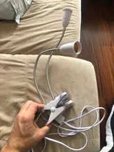 Light-Socket Base Desk-Lamp-Holder Gooseneck Clip-On-Cable Us-Plug On-Off-Switch Flexible