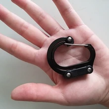 Clip de engranaje híbrido, mosquetón giratorio, enganche fuerte sin bloqueo para Camping, pesca, senderismo, mochila de viaje