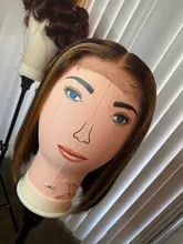 Celie Bob-Peluca de cabello humano liso con encaje frontal, postizo de pelo liso con cierre de 4x4 de densidad 150