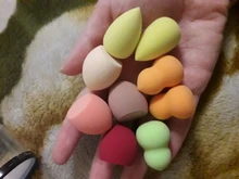 Maange10 Uds Mini Foam-Puff de polvo grande, belleza, licuadora, base correctora, crema suave, en húmedo y seco, doble uso