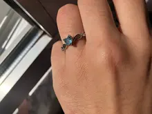 Huitan-Anillo de corazón sencillo para mujer, anillos de dedo bonitos para mujer, regalo de cumpleaños romántico para novia, joyería de piedra circonio de moda