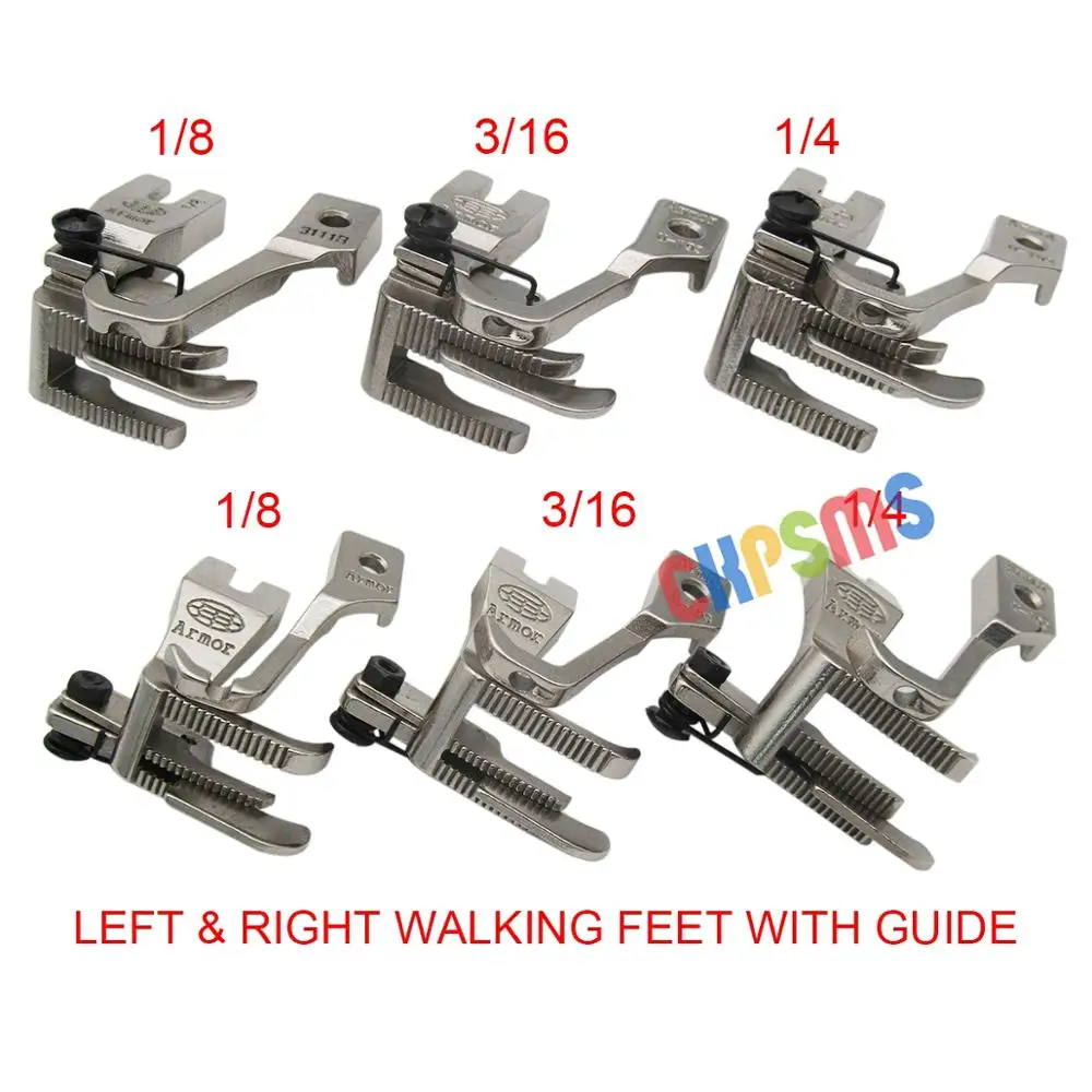 

6SET LEFT&RIGHT WALKING FEET WITH GUIDE FIT FOR JUKI DU-141/1181 CONSEW 205RB BROTHER DB2-B797 B798 Typical GC6-6 Highlead+