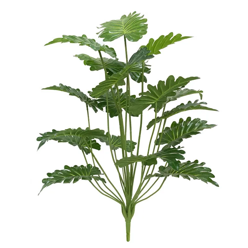 

72cm 18 Fork Large Fake Palm Tree Plastic Artificial Plant Monstera Tropical Leaves For Living Room Hawaiian Theme Party Decor