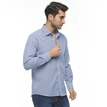 Темно-синяя белая рубашка с принтом