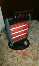 Estufa Eléctrica De Cuarzo Oscilante De 3 Tubos 1200w. 3 Niveles De Potencia: 400 800 1200W. Antivuelco, Oscilante.