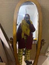 Plaid Pants Trousers Joggers Harajuku Women Streetwear Korean-Style Plus-Size Autumn