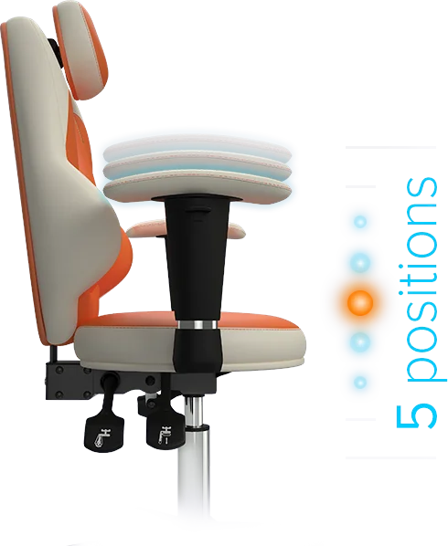 Кресло офисное KULIK SYSTEM KIDS Оранжевый+Оливковый для детей/подростков Компьютерное Эргономичное 5 зон контроля позвоночника