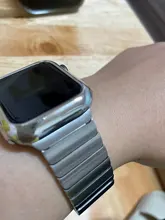 Correa de lujo para Apple watch, banda de 44mm y 40mm para iWatch de 38mm y 42mm, pulsera de reloj de acero inoxidable para Apple watch 5 6 se 3 4