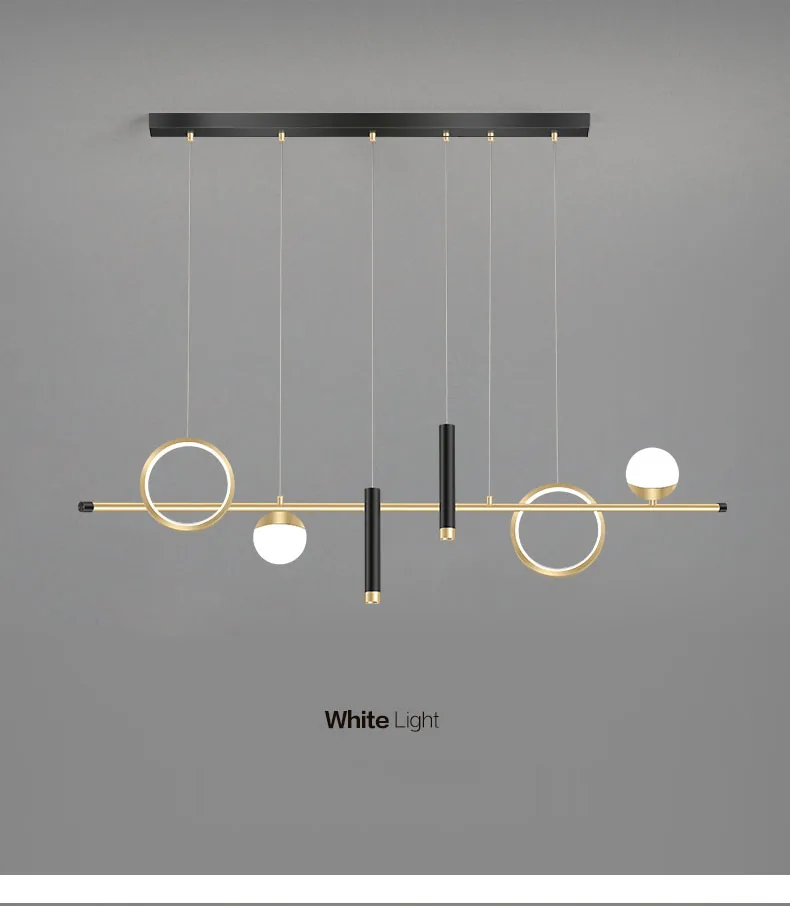antler chandelier Nordic Chandelier For Dining Room With Spotlight Loft Office Gold Ring Pendant Lamp Modern Black Long Ceiling Lighting Fixture orb chandelier