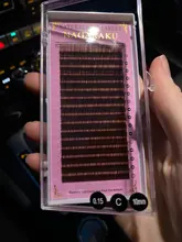 NAGARAKU-extensiones de pestañas de visón, 16 filas, color marrón, natural, supersuave, B C D, herramientas de maquillaje, alta calidad