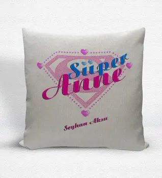 

Personalized Super Mom Decorative Linen Pillow-2