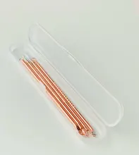 4 Uds corrector de acné removedor Extractor de la espinilla negro puntos limpiador agujas negro puntos poro limpiador herramienta de oro rosa plata