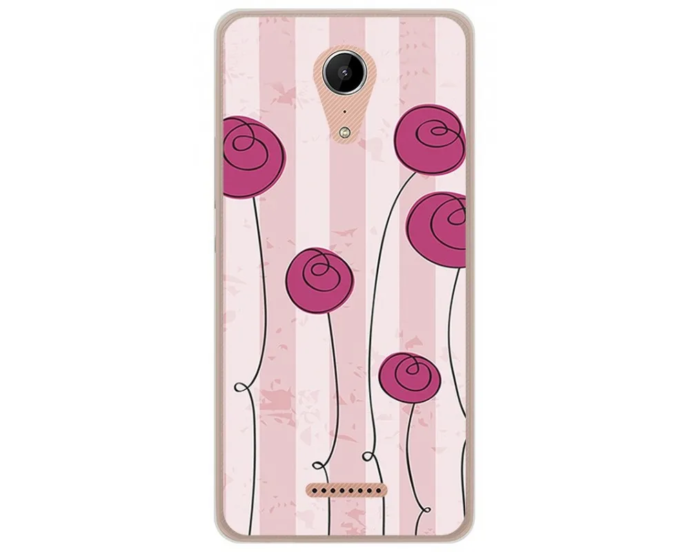 Tpu Gel case for Wiko Tommy2 design Flowers Vintage drawings | Мобильные телефоны и аксессуары