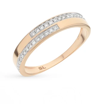 

Gold ring with diamonds sunlight sample 585