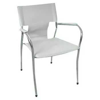 

Armchair BERLIN, plating, nappel White