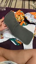 Feliz flauta 10 Uds bebé pañales de carbón de bambú del trazador de líneas, inserción de pañal para pañal de tela para bebé pañal lavable 4 capas