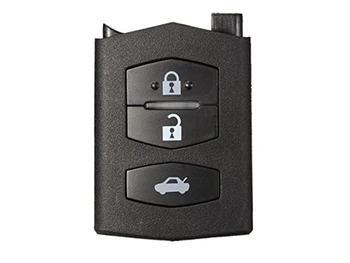 

Remote Key shell 3 button battery In case no BT50 blade and Transponder chip for Mazda 2 3 5 6 CX-5 CX-7 CX-9 RX8