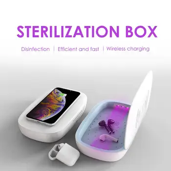 

10W Wireless charger UV Disinfection Box USB Ultraviolet Sterilizer Home Phone Sanitizer Box Safety Hygiene Sealing Aromatherapy