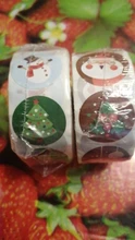 Stickers Box-Labels-Decorations Candy-Bag Merry-Christmas New-Year Elk 500pcs