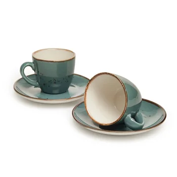 

Turkish coffee set porcelain 4 piece Bone China Tea Cups and Saucers Coffee Turkish coffee set made in Turkey