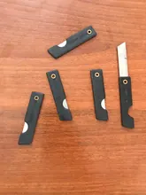 Suministros de oficina para estudiantes, cuchillo de arte plegable en blanco y negro, herramienta portátil, MGD01, 5 unids/lote