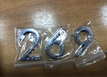 Door-Plate Sign Sticker Number-House Address Abs-Plastic Plaque Hotel 0123456789 Modern