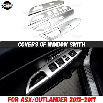 

Covers of window swith case for Mitsubishi Outlander Sport 2013-2017 ABS plastic molding 1 set / 4 pcs decoration car stylin