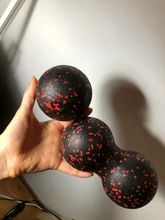 Pelota para hacer ejercicio EPP de 16x8CM, pelota de masaje de Lacrosse doble, movilidad, Bola de cacahuete para tejido profundo de liberación automiofascial