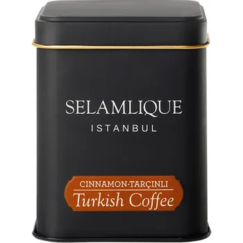 

Selamlique Turkish coffee with cinnamon 125 gr special flavor ethnic local coffee beans in special box
