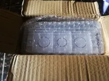 SRAN-Panel de cristal de pared de 16A, enchufe de alimentación multiforma con conexión a tierra, estándar europeo, doble tira, 146x86