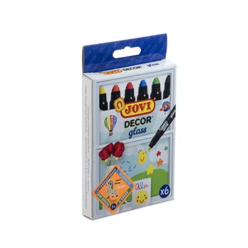 

Crayons wax for glass retractable, 6 CV in a box Jovi 1906n
