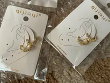 Pendiente de cristal para oreja para mujer, Color dorado, sin Piercing, pequeño, para boda, boda