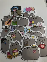 100 unids/pack Kawaii grueso gato diario impermeable decorativo papelería pegatinas artesanales Scrapbooking DIY álbum diario