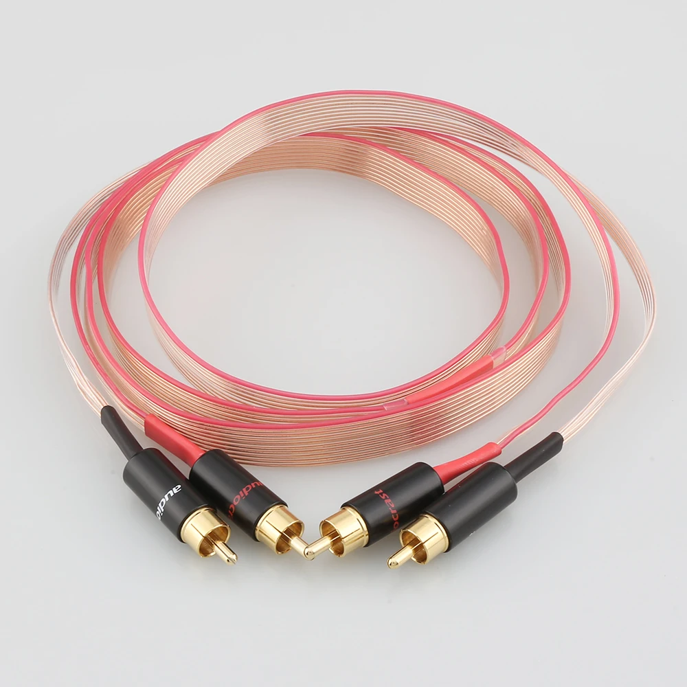 Новый аудиокабель FC10C Red Dawn OCC медный сигнальный кабель RCA с позолоченным штекером