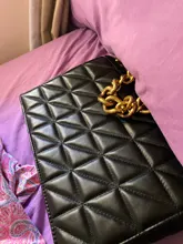 Bandoleras acolchadas con cadena gruesa para mujer, bolsos de mano acolchados, de marca, 2020