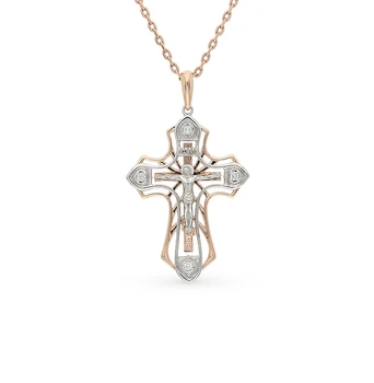 

Gold pendant with diamonds sunlight sample 585