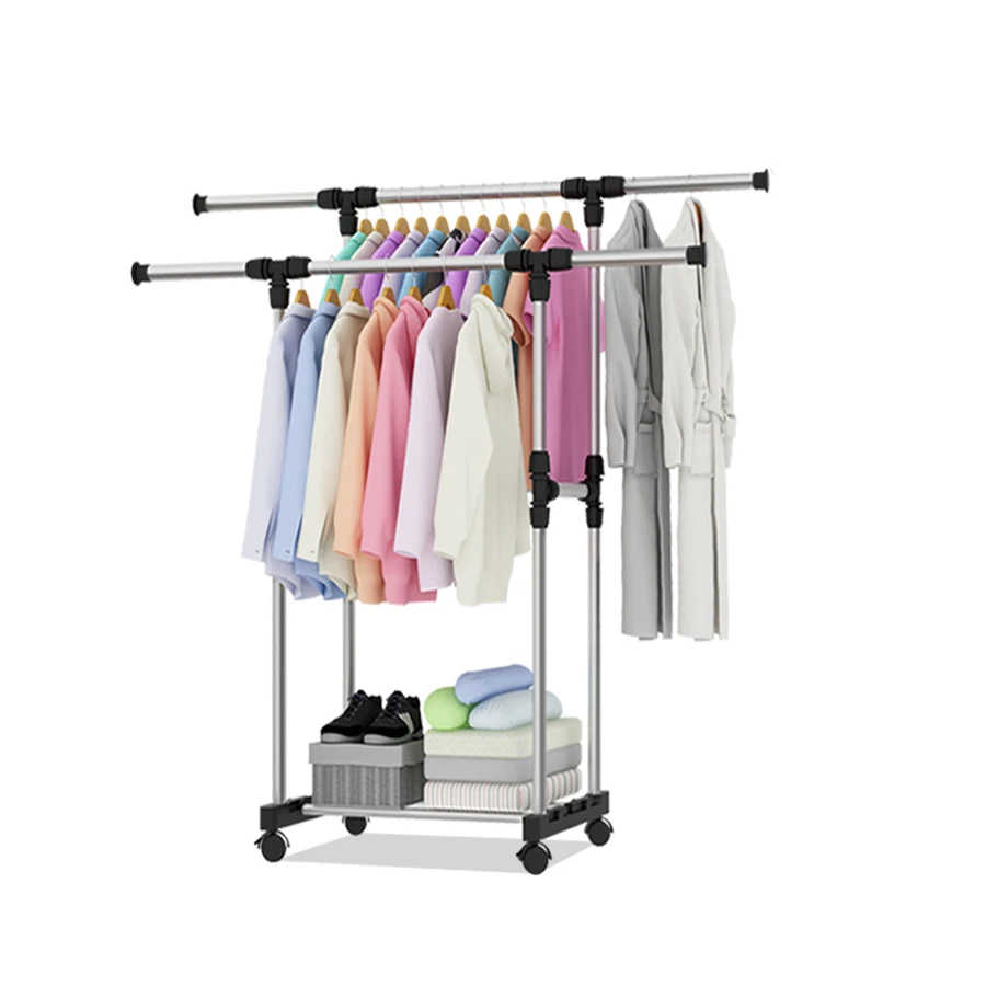 Cena SOKOLTEC podwójna zewnętrzna regał mobilny na ubrania HW47875