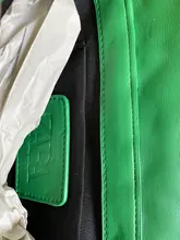 Bolso de hombro con cadena para mujer, bolsa de mano de cuero sintético verde suave, estilo Retro e informal, de alta calidad