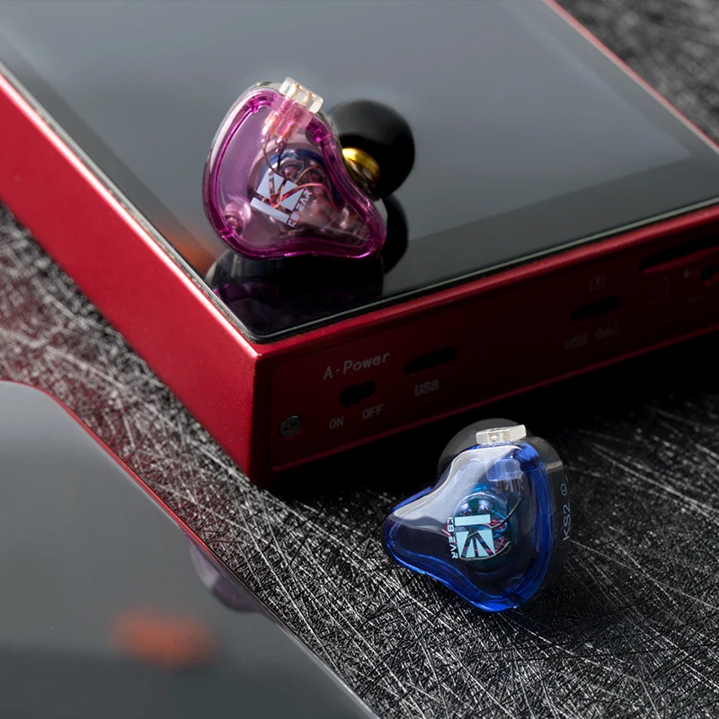 Keephifi KBEAR KS2 1BA+1DD Hybrid Drivers Hifi In-Ear Monitor Sports Headphone Running Earbuds Diamond Earphones Music Headsets