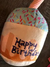 Dog-Toy Cupcake Chew Stuffed Interactive Plush-Birthday Squeaky Bite-Resistant Soft Cute