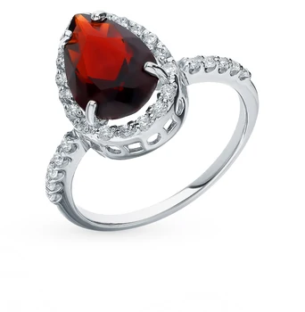 

Silver ring with cubic zirconia sunlight sample 925