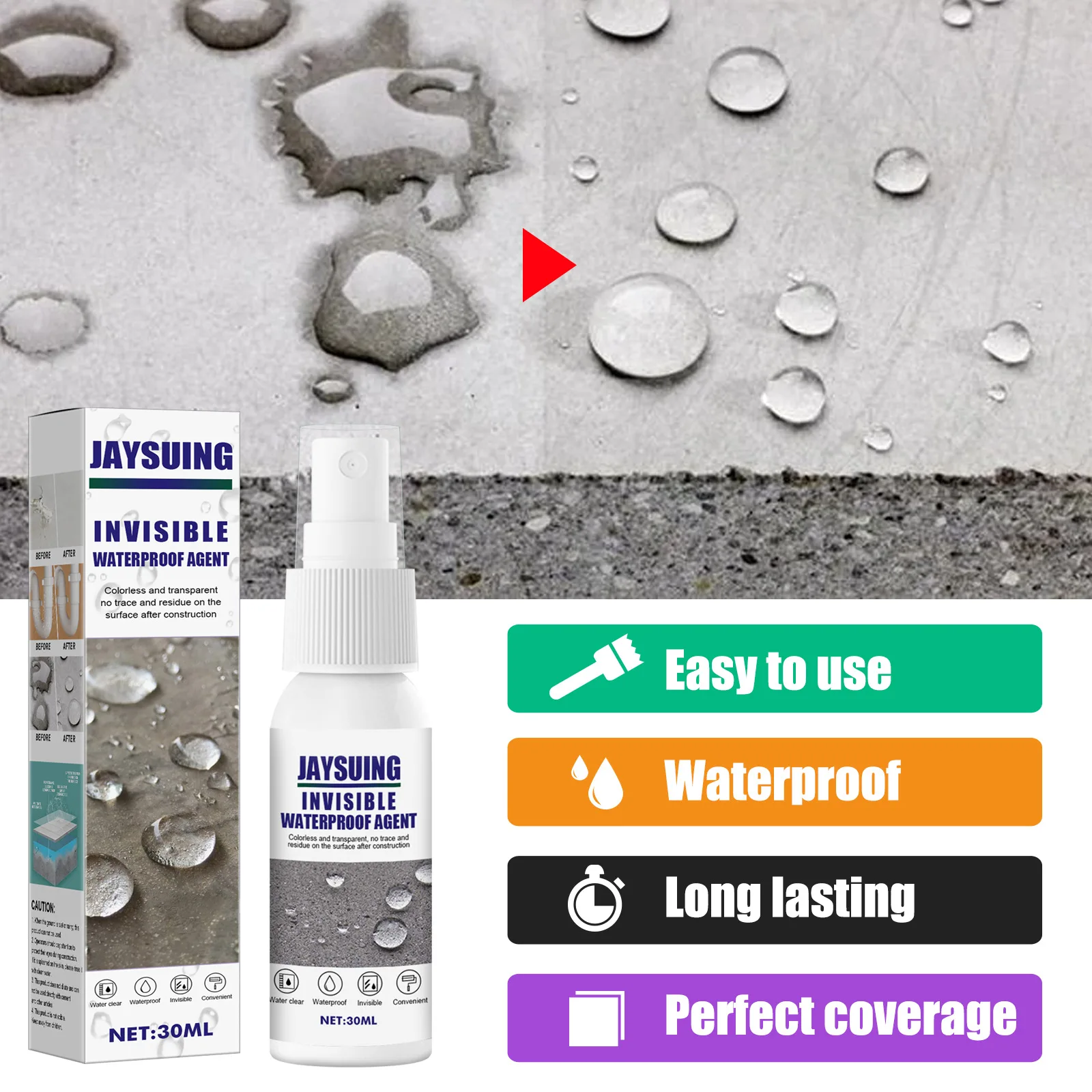 Spray de mastic anti-fuite Jaysuing, mastic anti-fuite de jet de