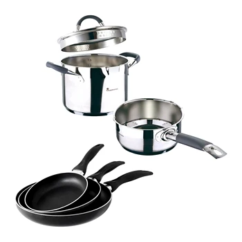 

SAN ignacio Masterpro set pans (16,20,24cm) in aluminum pressing and cooking pans in stainless steel